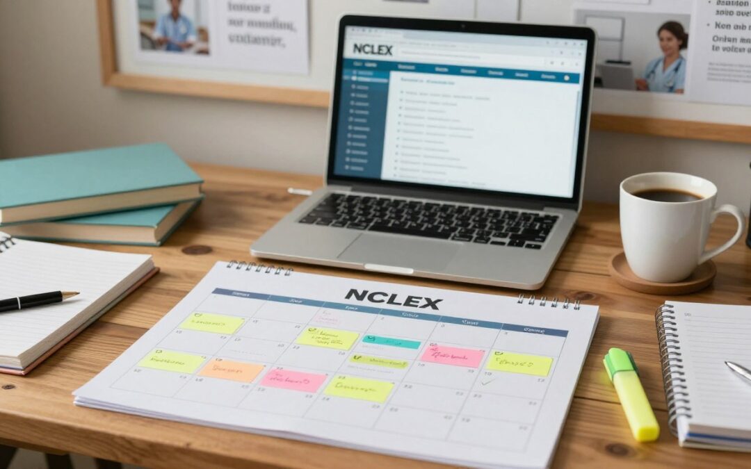 How do I create a NCLEX study calendar to pass the exam