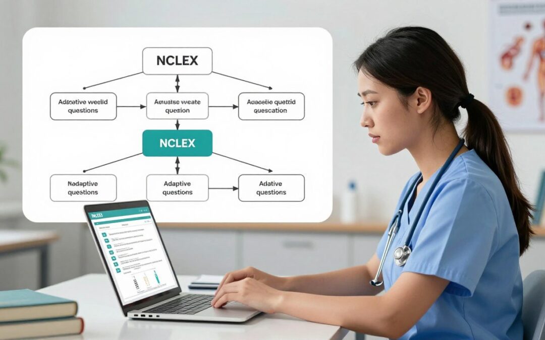 How do NCLEX adaptive questions work?