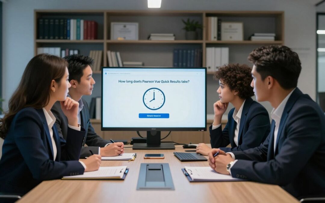 How long does Pearson Vue Quick Results take?