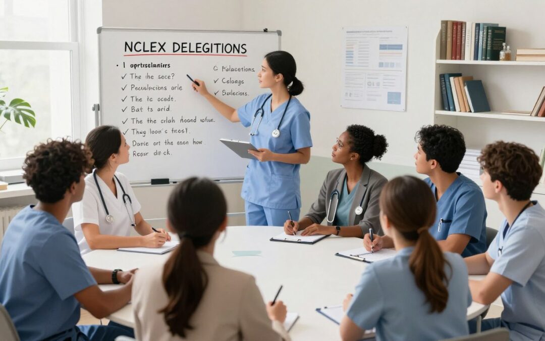 What are delegation questions on the NCLEX?