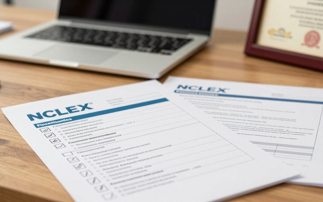 What documents are needed for the NCLEX?